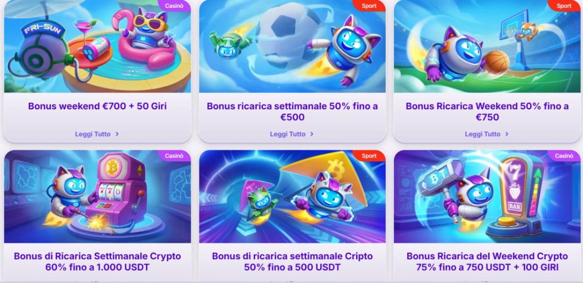 Bonus RoboCat Casino: pacchetto benvenuto e promozioni attive image 2
